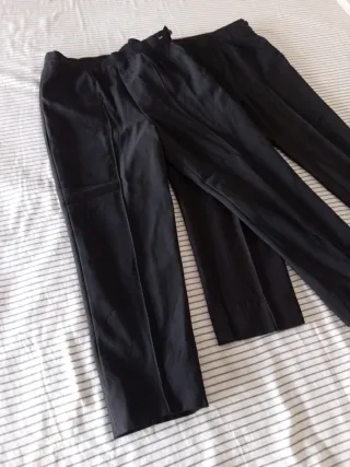 Lote 2 pantalones negros t38 mujer