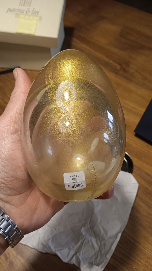 Uovo in vetro dorato Dogale