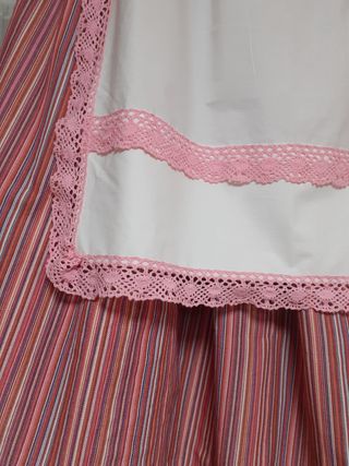 Refajo y delantal huertana rosa y blanco