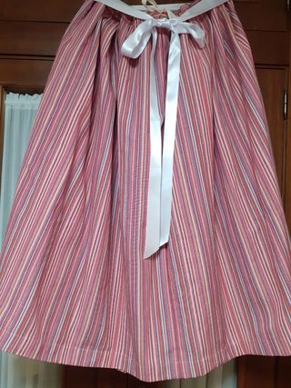 Refajo y delantal huertana rosa y blanco