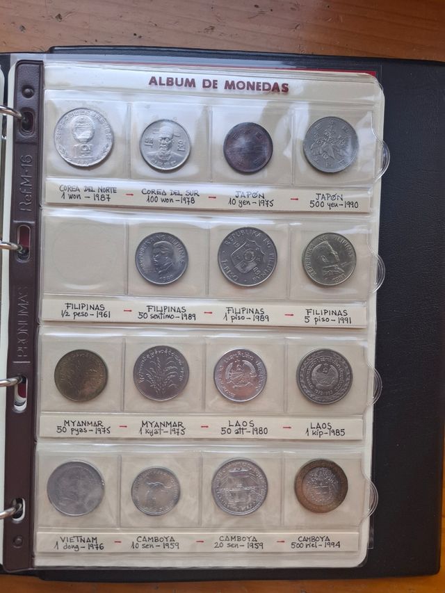 15 Monedas de Corea, Japón,Filipinas,Laos,Camboya