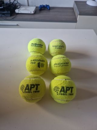 6 Pelotas de Pádel HEAD y Bullpadel