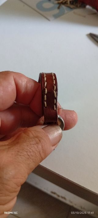Pulsera de cuero marrón