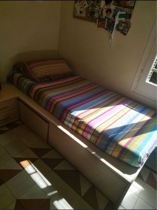 Cama 200x90 con 2 cajones y colchón