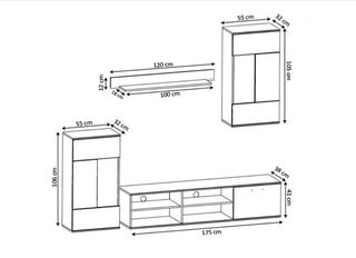 MUEBLE DE TELEVISION BLANCO CON CRISTAL NUEVO