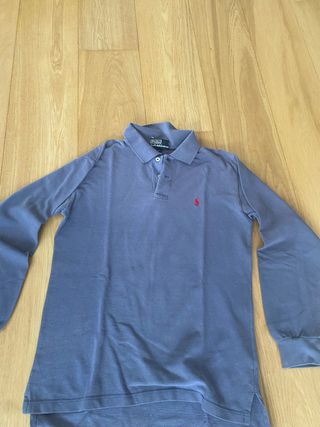 Polo Ralph Lauren Manga Larga Azul Grisáceo
