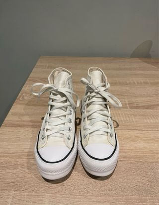 Converse plataforma blancas
