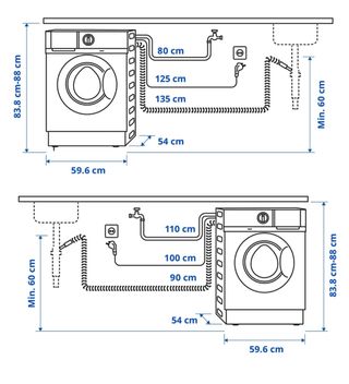 Lavadora Integrada IKEA 8kg Nueva