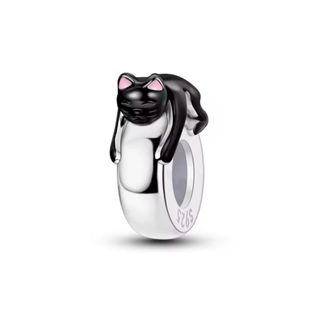 Charm gato negro plata para Pandora
