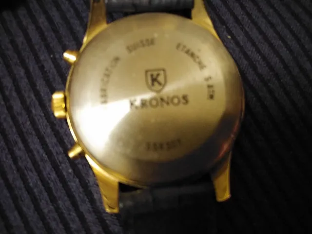Reloj Cronógrafo KRONOS Hombre Oro Blanco