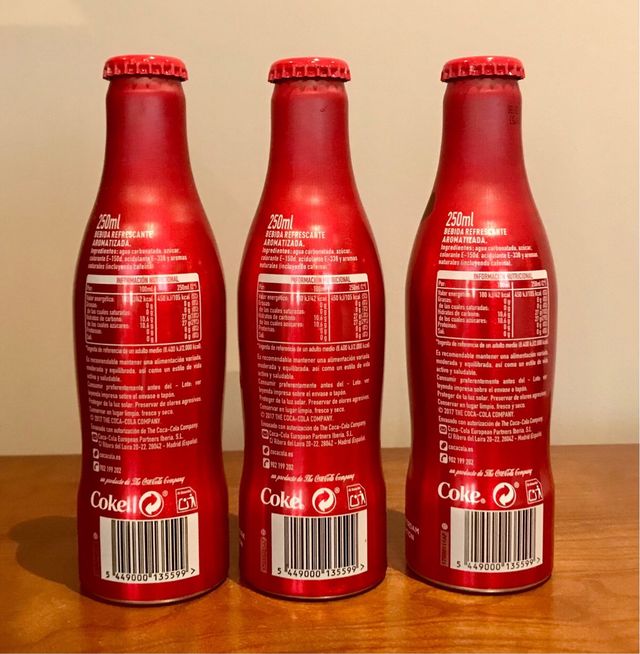 Lote 3 Botellas Coca Cola Edición Ciudades 2017