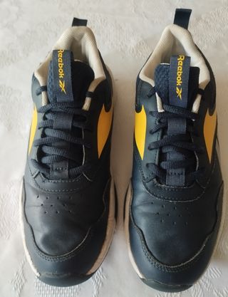 Deportivas Reebok niño azul y amarillo 