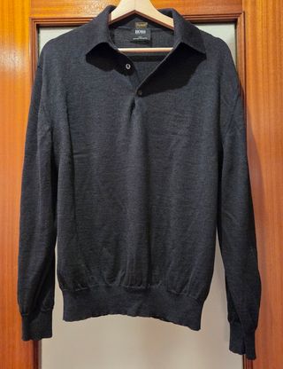 Jersey Hugo Boss Lana Merino Gris Unisex
