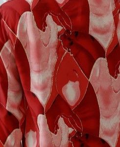 Blusa roja cuello drapeado