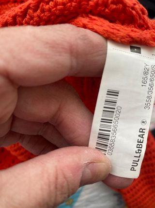 Jersey Crochet Oversize Naranja talla S