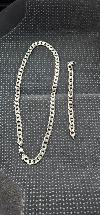 Cadena y pulsera plata 960