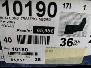 Botas altas piel negras talla 36