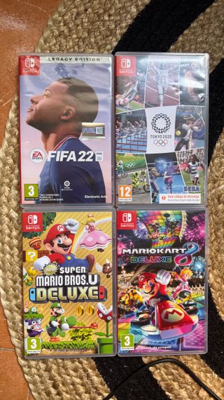 Nintendo Switch con Juegos y Funda