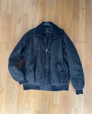 Bomber Oversize Stradivarius Talla S Negra