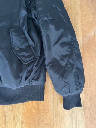Bomber Oversize Stradivarius Talla S Negra