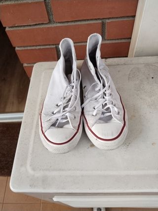 Bambas caña alta blancas mujer