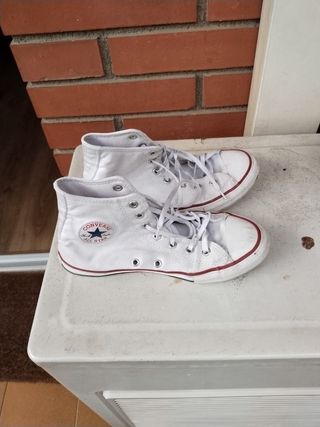 Bambas caña alta blancas mujer