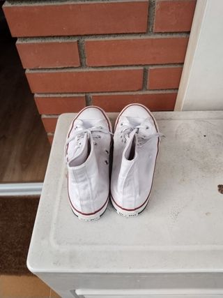 Bambas caña alta blancas mujer