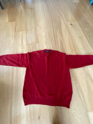 Jersey Burberry Rojo V-Neck