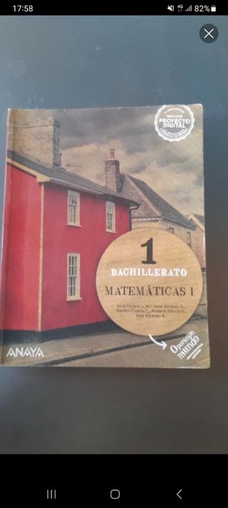 Libro matematicas primero bachillerato editorial A