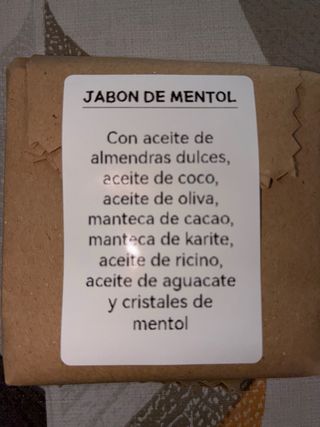 Jabón artesanal mentolado