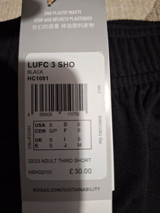 Leeds United Third Shorts-Small 2022-23 taglia S