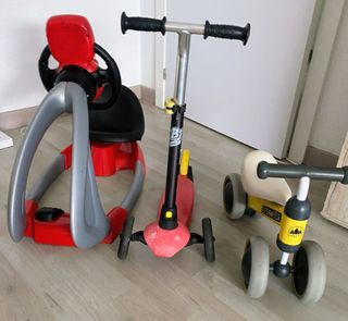 Kit Juguete Volante Coche, patinete y bici de bebé