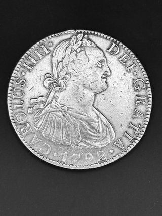 8 Reales Carlos III 1792 Plata