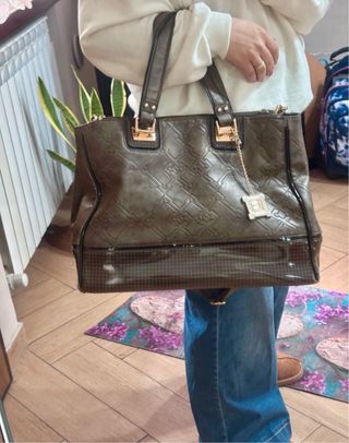 Borsa Laura Biagiotti donna marrone e oro