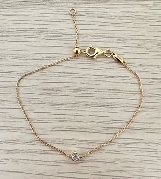 Pulsera  Oro Vermeil y Topacio Blanco