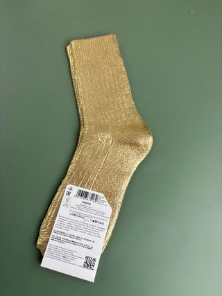 Calcetines dorados Calzedonia talla única