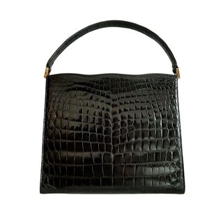 Bolso Cocodrilo Comtesse 50s Vientre Negro
