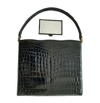 Bolso Cocodrilo Comtesse 50s Vientre Negro