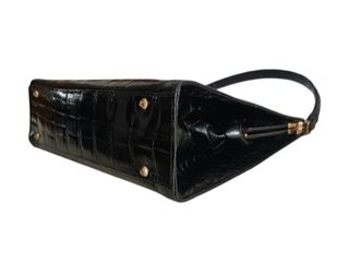 Bolso Cocodrilo Comtesse 50s Vientre Negro