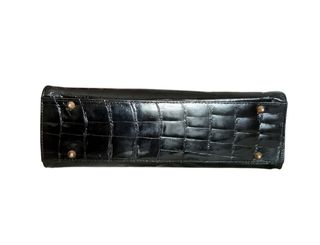 Bolso Cocodrilo Comtesse 50s Vientre Negro