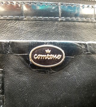 Bolso Cocodrilo Comtesse 50s Vientre Negro