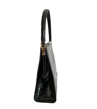 Bolso Cocodrilo Comtesse 50s Vientre Negro