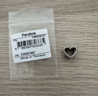 Pandora Corazón Moldeado Plata
