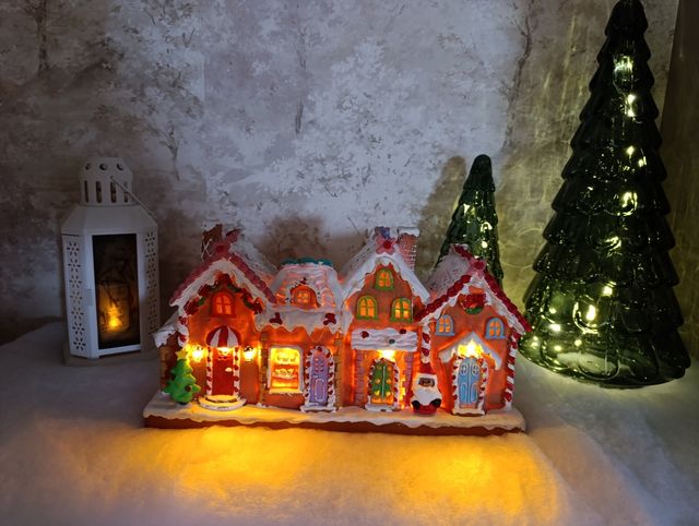 Conjunto Casitas Navideñas com Luz e Música
