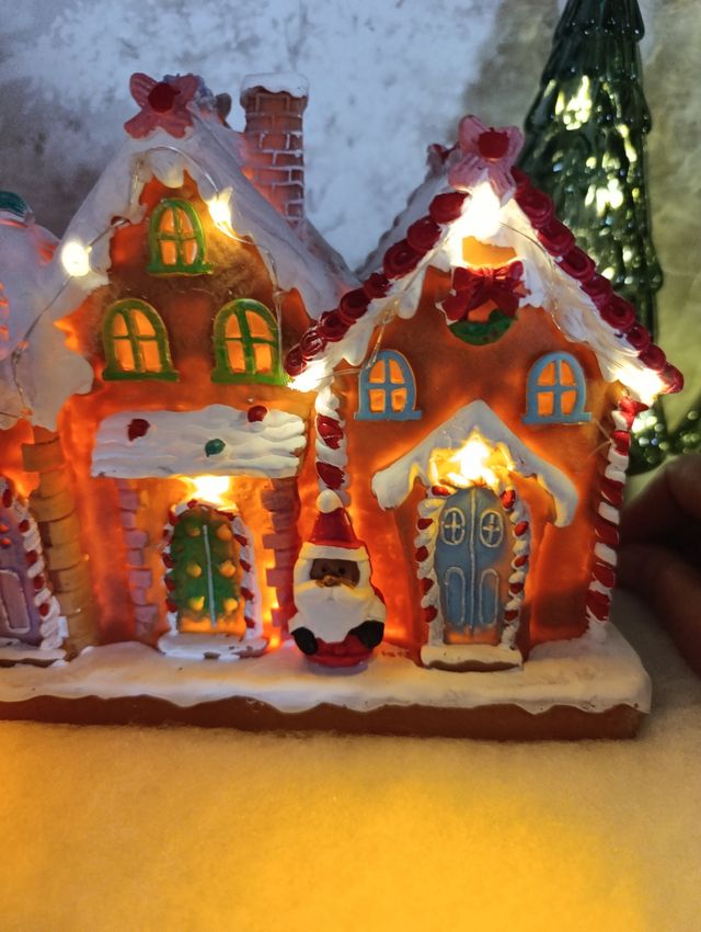 Conjunto Casitas Navideñas com Luz e Música