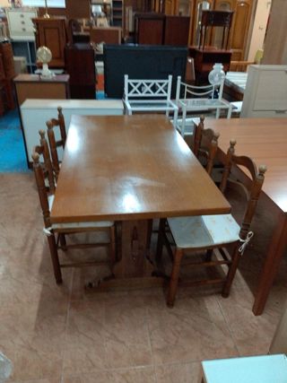 Mesa comedor 4 sillas madera maciza