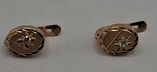 Pendientes Ovales Cir Oro 18k, 0,92gr. Ref. G-191.