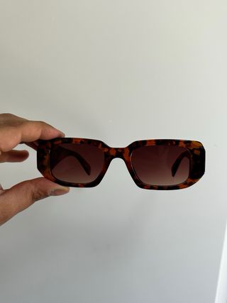 Occhiali da sole vintage tigrati quadrati