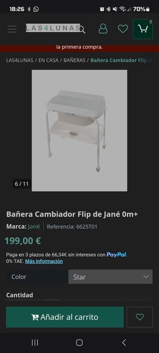 Bañera Cambiador Jane Flip