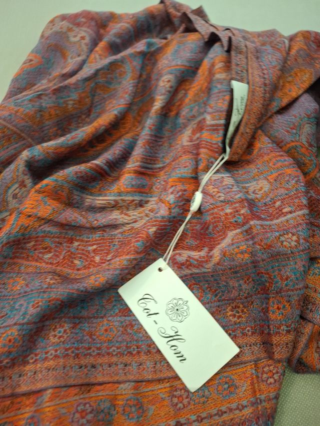 Foulard étnico naranja y morado